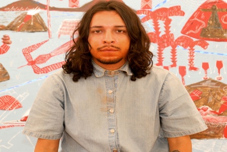 Artista_visual_indgena_Gustavo_Caboco_Wapichana_na_programao_da_5_FLIPF._E_mais_Amanda_Julieta_Ana_Ftima_e_Sofia_Oliveira