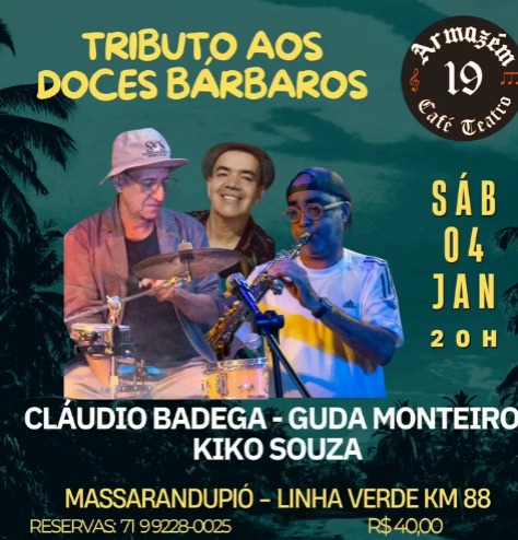Claudio Badega, Guda Monteiro e Kiko Souza