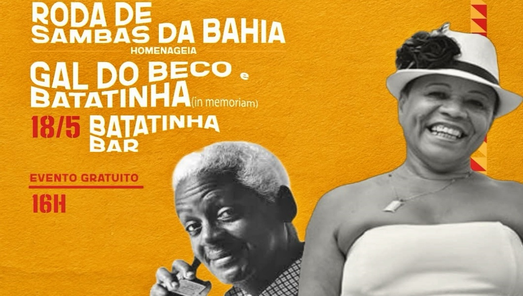 Samba comendo no Centro com Bucha de Terno em homenagem a Batatinha e Gal do Beco